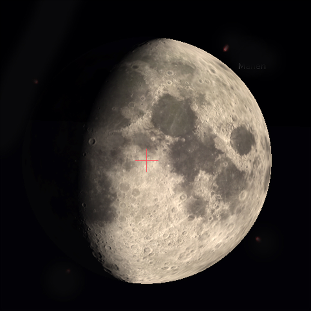 Månen. Bild: Stellarium
